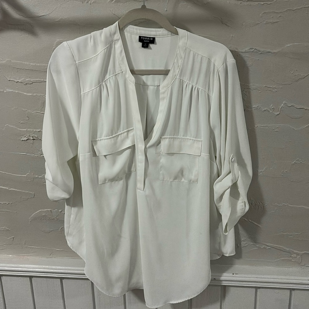 Torrid White Blouse